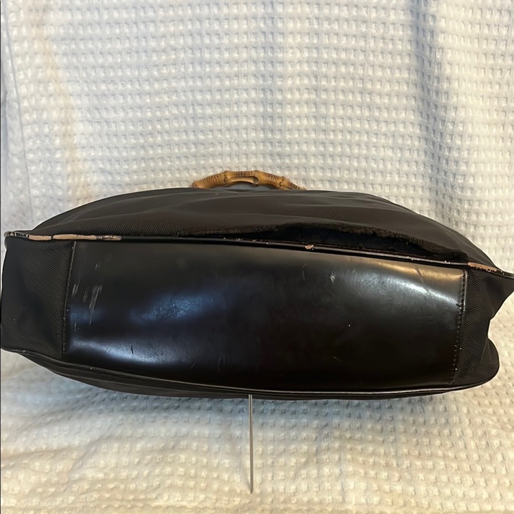 Gucci bamboo black nylon tote/hand bag - Picture 7 of 14